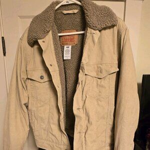 Levi's Vintage Corduroy Jacket Size S Beige